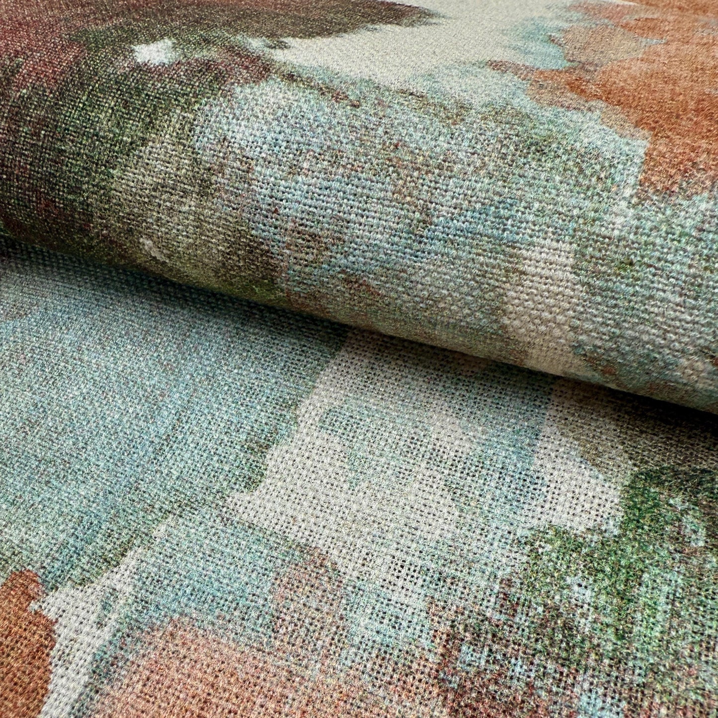 Coral Watercolor Floral Print by the Yard