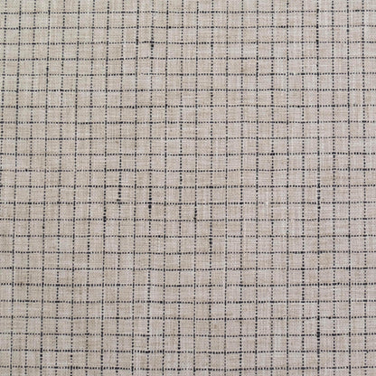 Beige Windowpane Fabric by the Yard Small Scale
