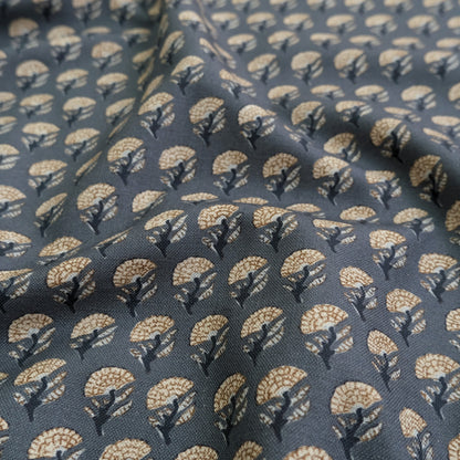 Small Blue Floral Cotton Fabric – Ditsy Print Fabric by the Yard