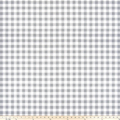 Gray Toile Gingham Fabric Neutral Cotton Material Nursery Decor Quilting Curtains Pillows Vintage Cottagecore Sewing Projects