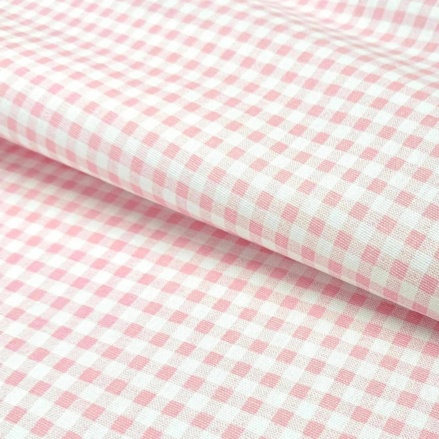 Coquette Pink Toile and Gingham Fabric Romantic Cotton Blend by the Yard for Curtains Pillows Quilting Crafts and Cottagecore Home Decor