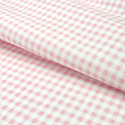 Coquette Pink Toile and Gingham Fabric Romantic Cotton Blend by the Yard for Curtains Pillows Quilting Crafts and Cottagecore Home Decor