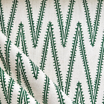 Green Stitch Pattern Cotton Fabric