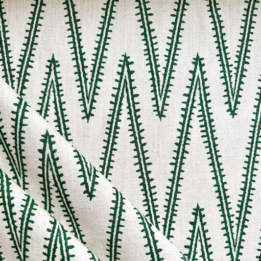 Green Stitch Pattern Cotton Fabric