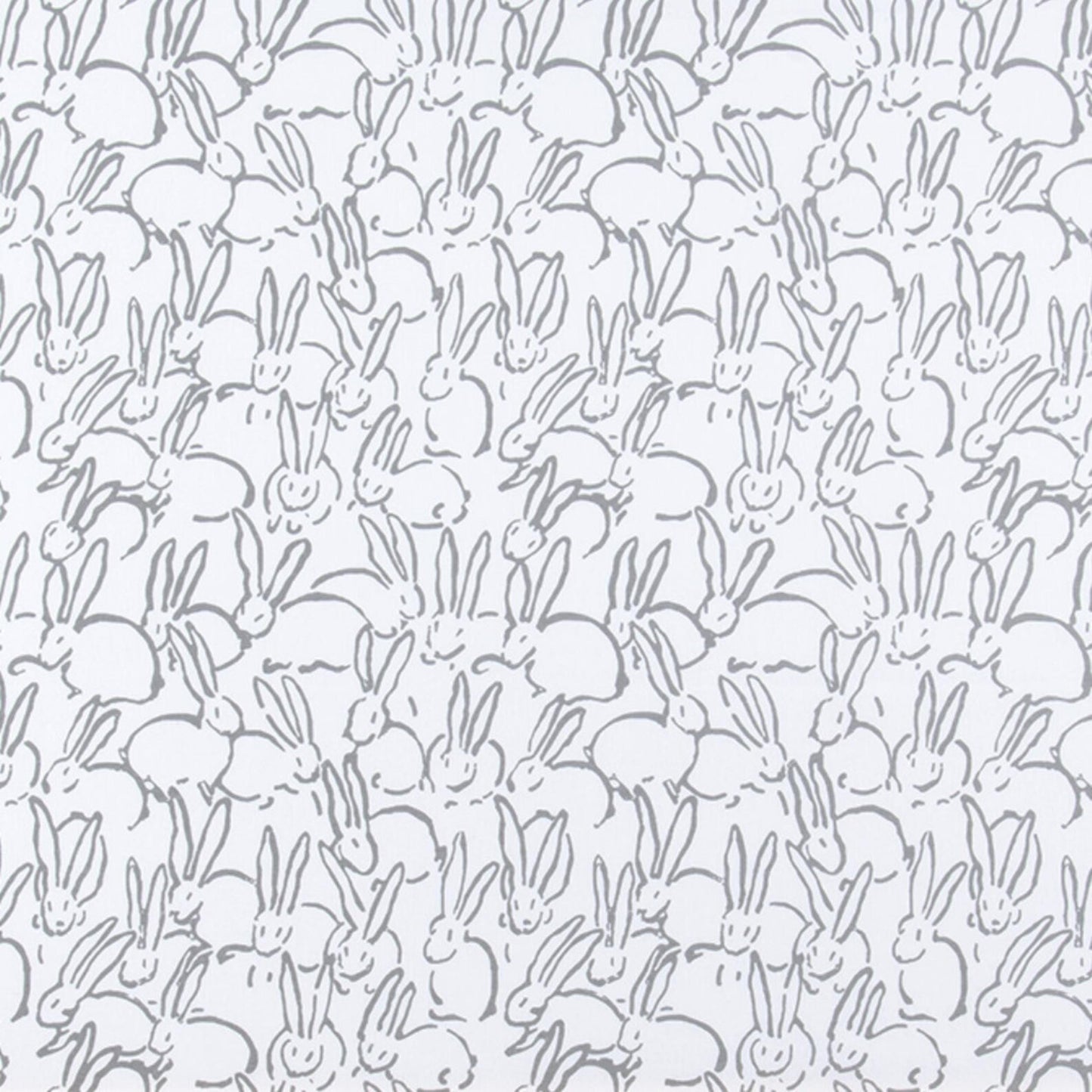 GRAY Bunny Print Fabric Pastel Nursery Decor Soft Color DIY Sewing Material Custom Baby Shower Favor Basket Lining Project Craft Making Supplies