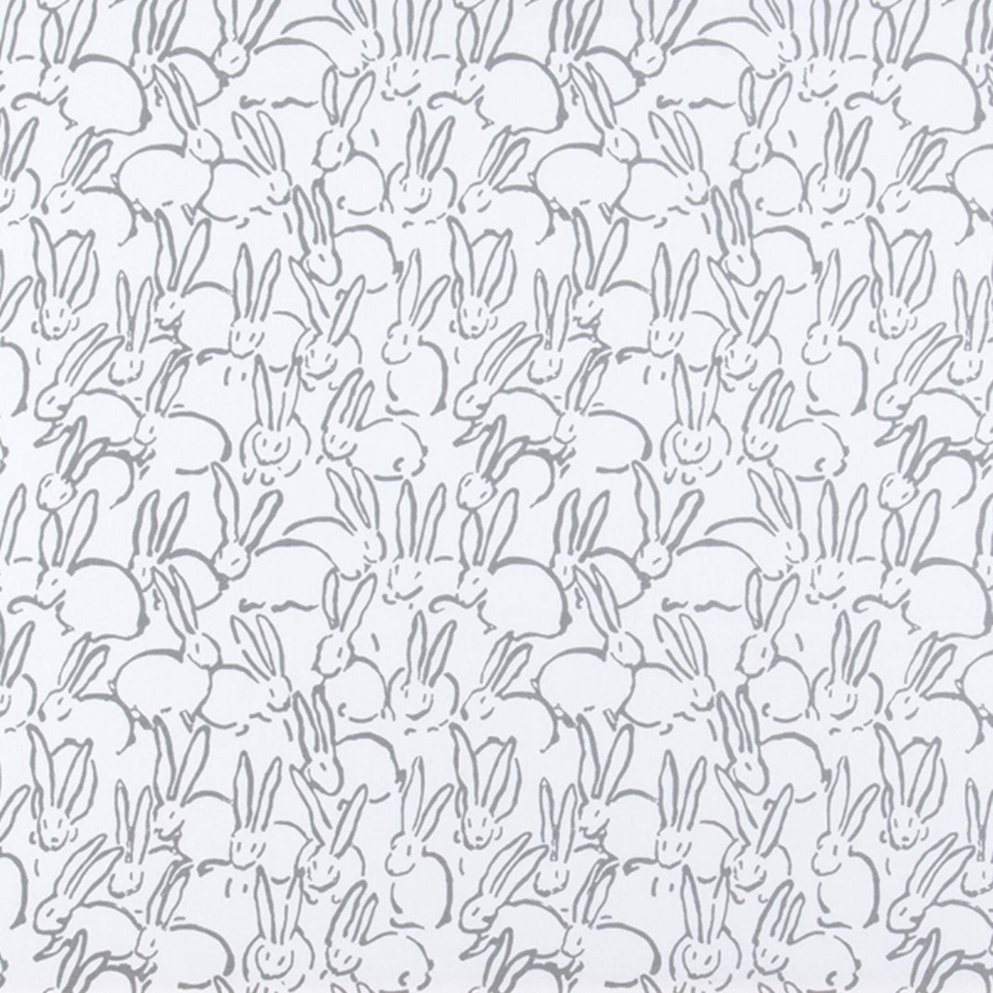 GRAY Bunny Print Fabric Pastel Nursery Decor Soft Color DIY Sewing Material Custom Baby Shower Favor Basket Lining Project Craft Making Supplies