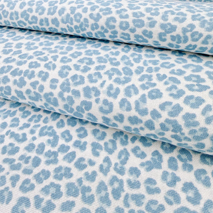 Powder Blue Toile Gingham Stripe and Leopard