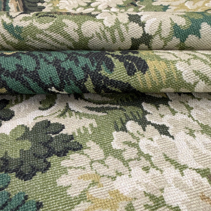 Green Pattern Upholstery Fabric by Yard