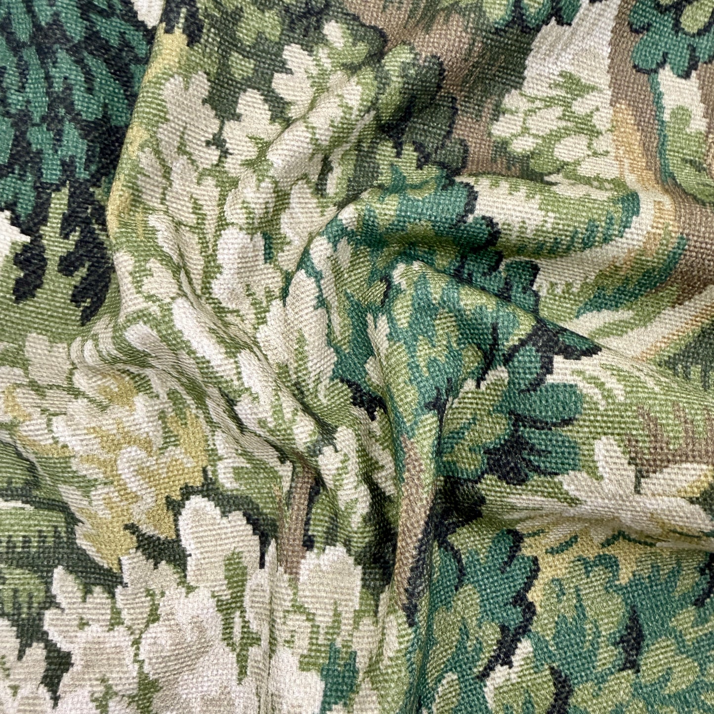Green Pattern Upholstery Fabric by Yard