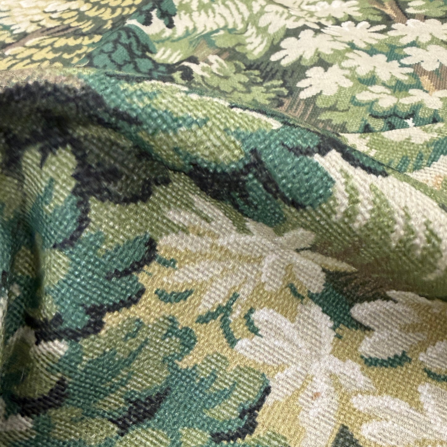 Green Pattern Upholstery Fabric by Yard