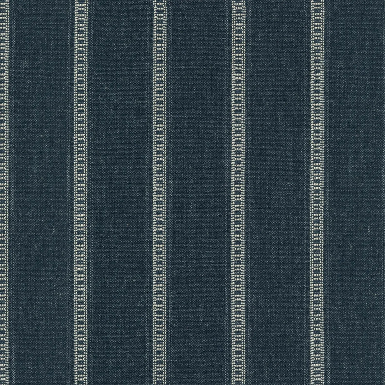 Navy Bengal stripe upholstery fabric with vertical stripes, classic woven fabric for furniture and drapery