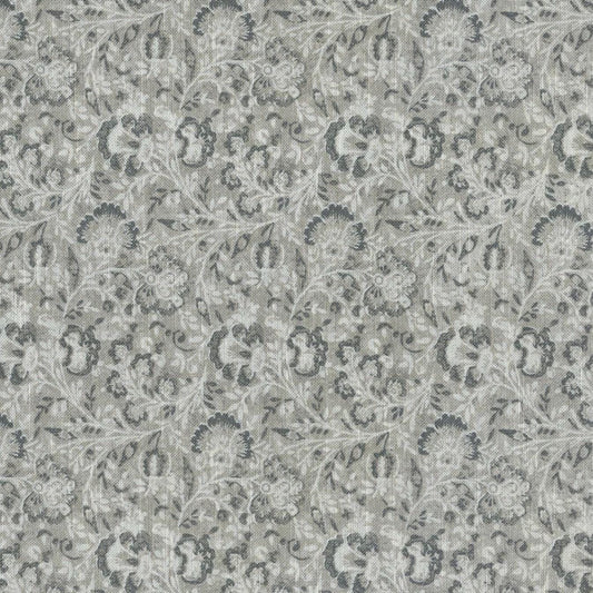 Taupe Gray Small Scale Print Fabric Winter Neutral Designer Botanical Pattern Home Decor Sewing Cotton Grey Tone Floral Fabric Medium Weight