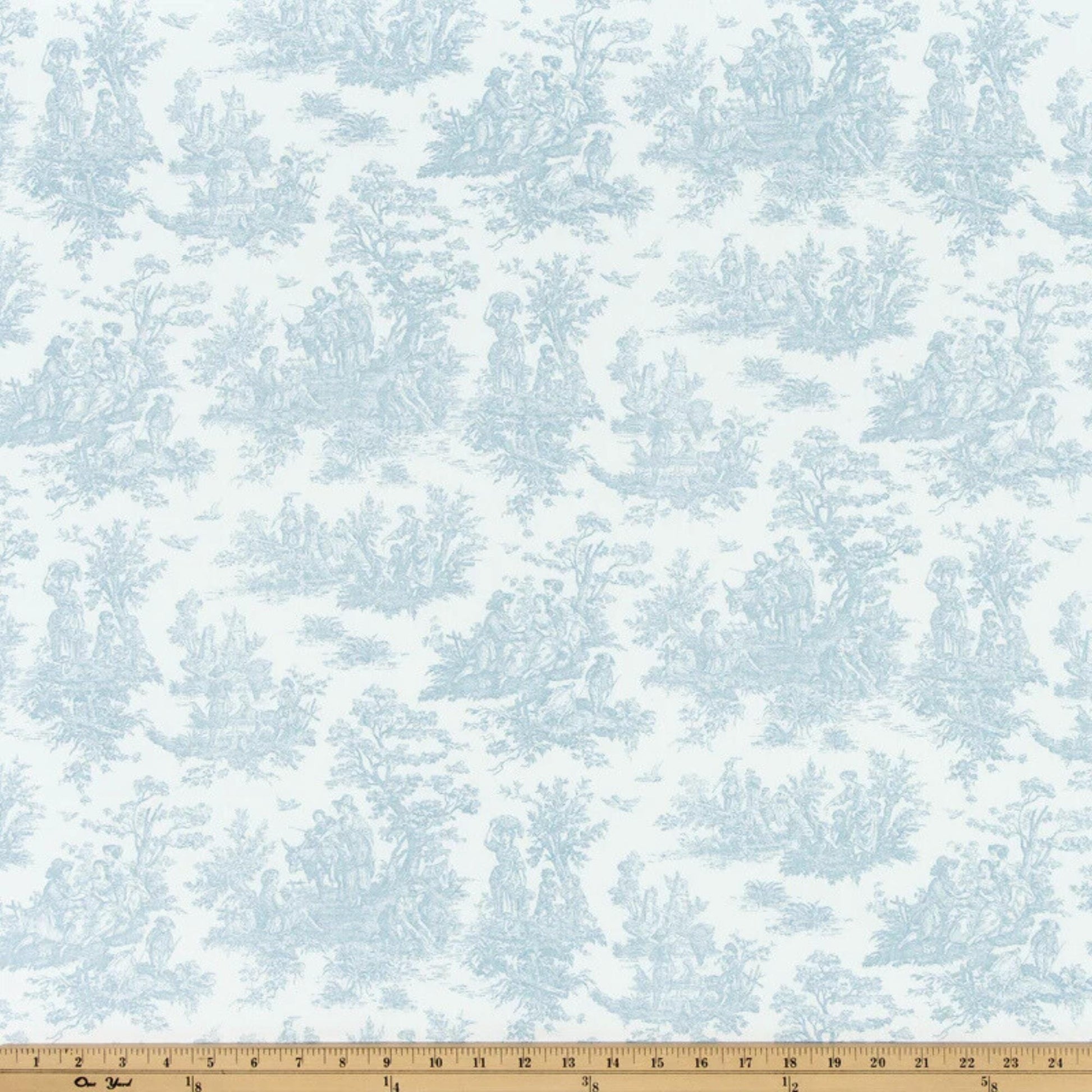 a blue and white wallpaper with a large ruler
