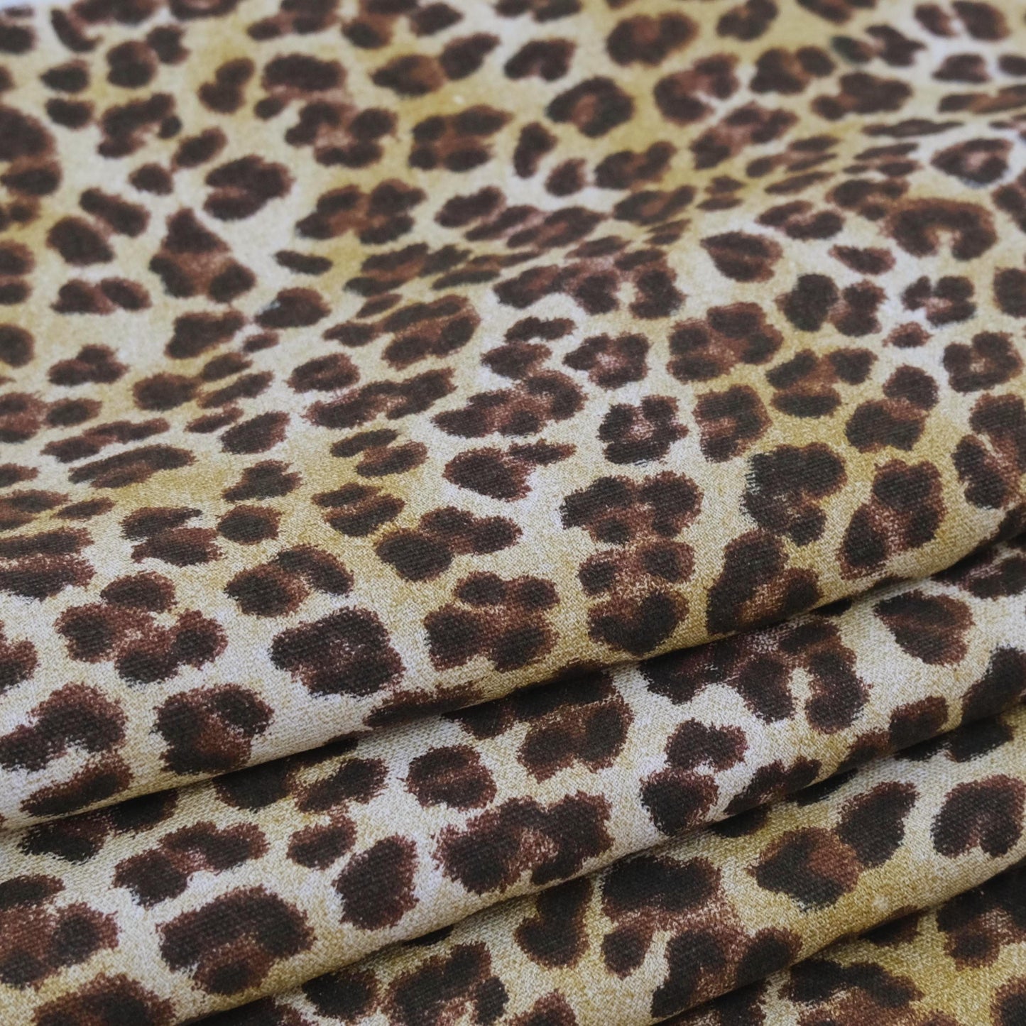 Leopard Skin Print Fabric by the Yard Brown Cotton Home DIY Project Sewing Material for Tote Bag Cheetah Pattern FBY Animal Skin Neutral