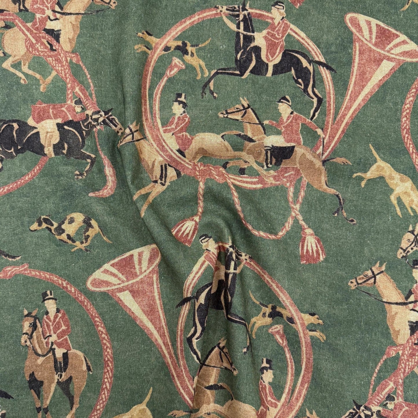 Green English Country Style Print Textile