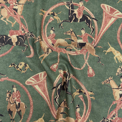 Green English Country Style Print Textile