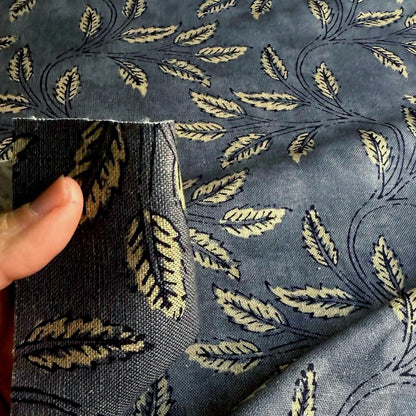 Drapery Yardage Botanical Pattern Home Decor Linen Dark Charcoal Curtain Panel Fabric Organic Modern Fabric