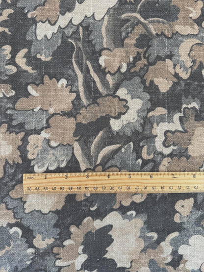 Neutral Brown Forest Canopy Fabric- Woodland Nature Print for Rustic Home Decor & Upholstery