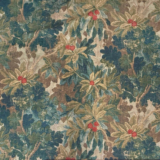 Foliage Botanical Upholstery Fabric by the Yard – Designer Green Leaf Print