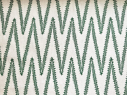 Green Stitch Pattern Cotton Fabric