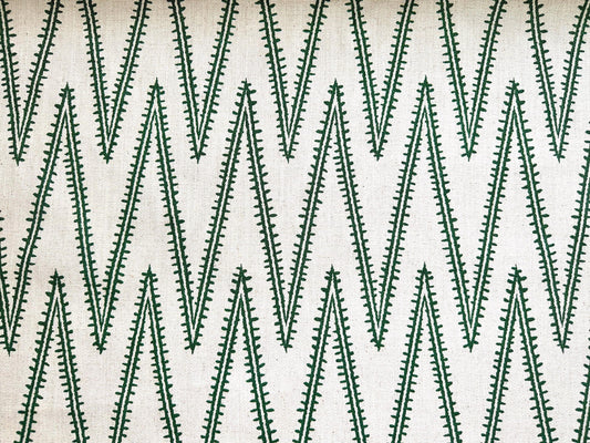 Green Stitch Pattern Cotton Fabric