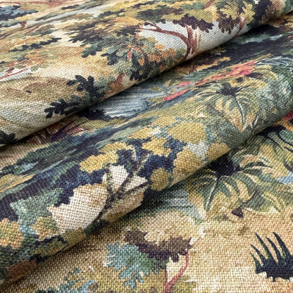 Blue green decorative fabric close up texture