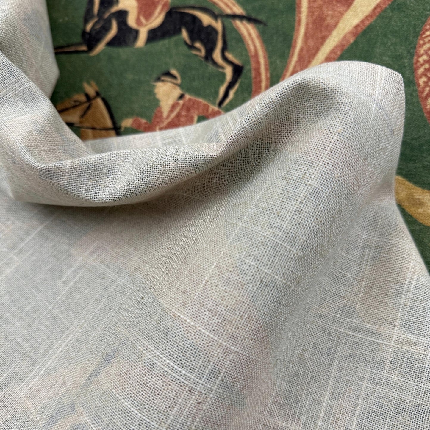 Green English Country Style Print Textile