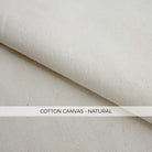 a close-up view of a piece of white cotton canvas fabric.