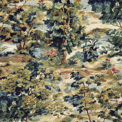 Woodland scenic fabric by the yard detail