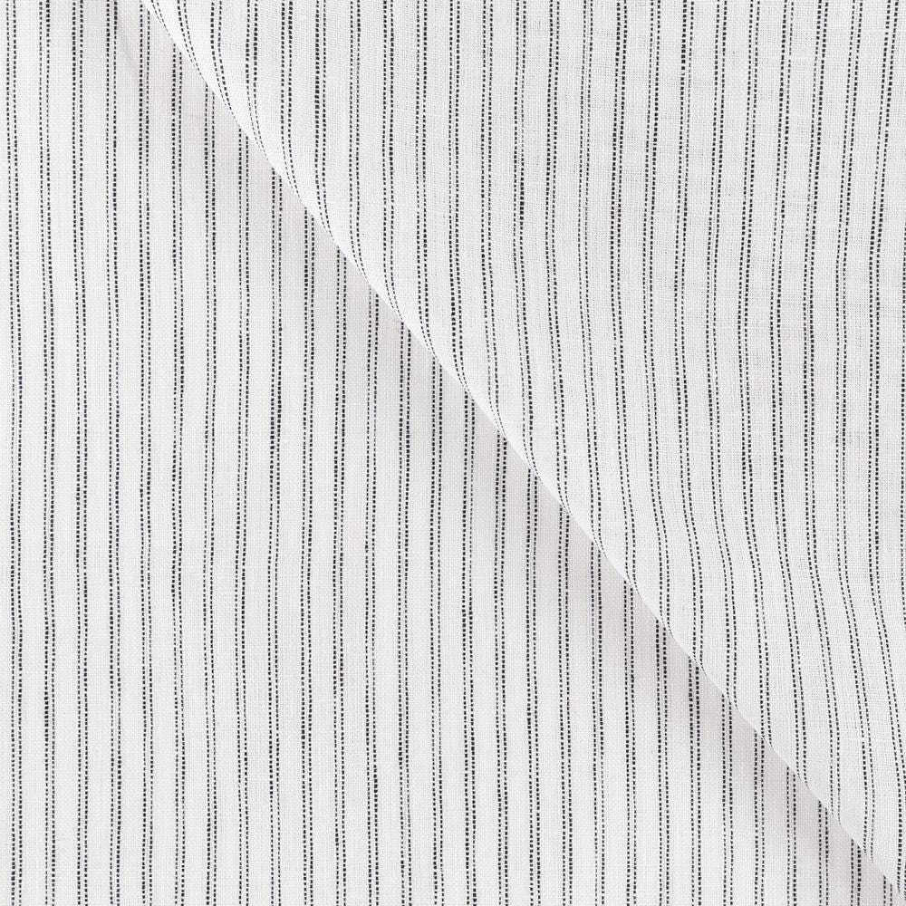 Black Stripe Fabric Airy Linen Drapery