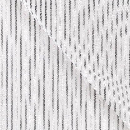 Black Stripe Fabric Airy Linen Drapery