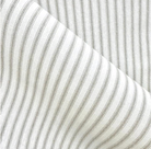 Oatmeal ticking stripe fabric in greige cotton narrow stripe farmhouse upholstery textile