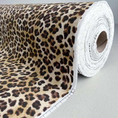 Leopard Skin Print Fabric by the Yard Brown Cotton Home DIY Project Sewing Material for Tote Bag Cheetah Pattern FBY Animal Skin Neutral