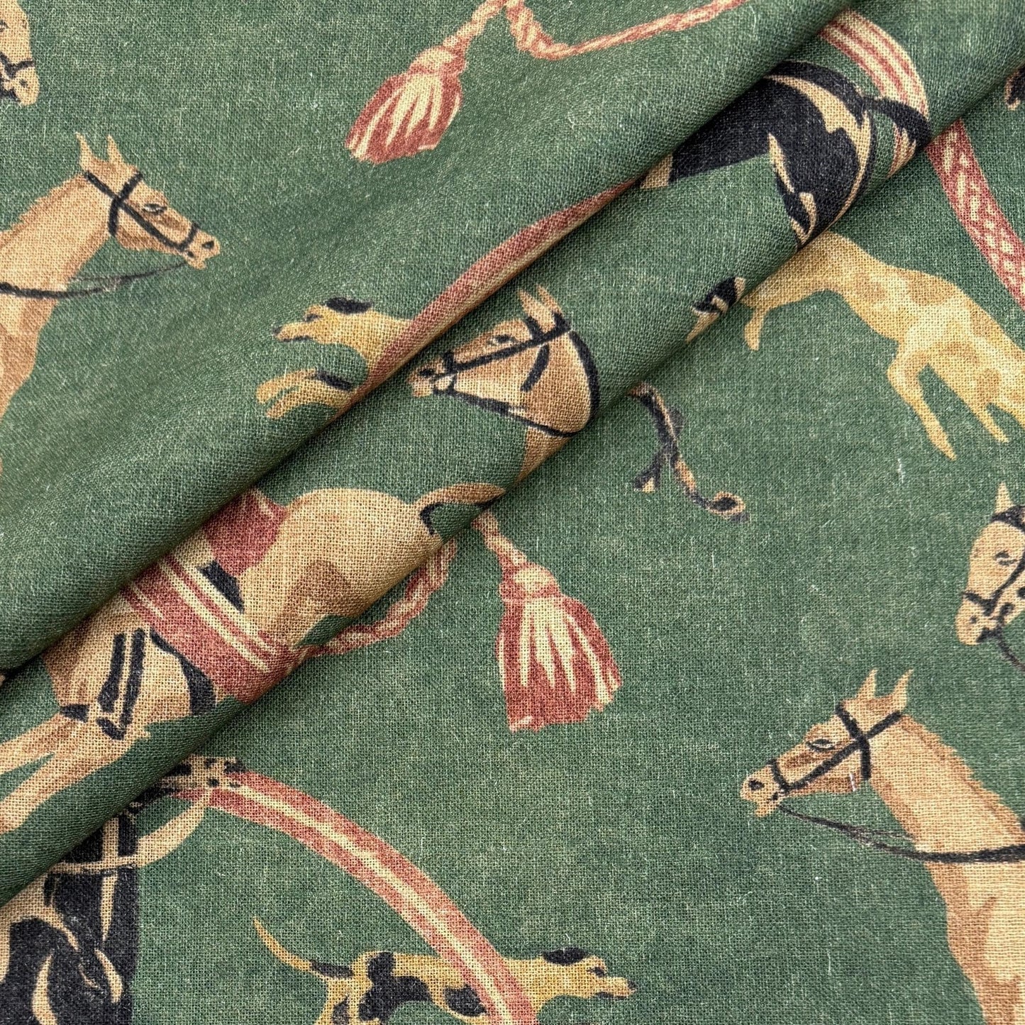 Green English Country Style Print Textile