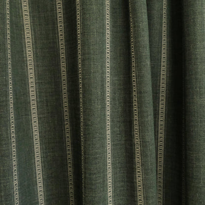 Green Stripe Upholstery Fabric by the Yard