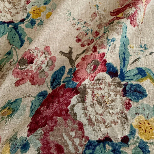 Floral Linen Fabric