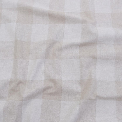 Beige Buffalo Plaid Fabric by the Yard Cotton Check Printed