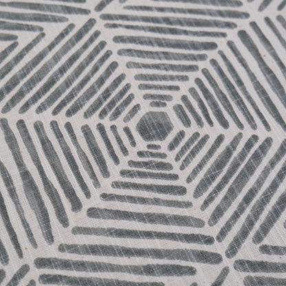 Neutral Geometric Fabric by Yard Tribal Block Print Pattern