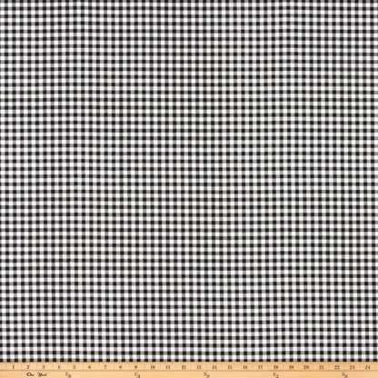 Black Toile and Gingham Cotton Fabric – French Country Quilt & Curtain Fabric by the Yard