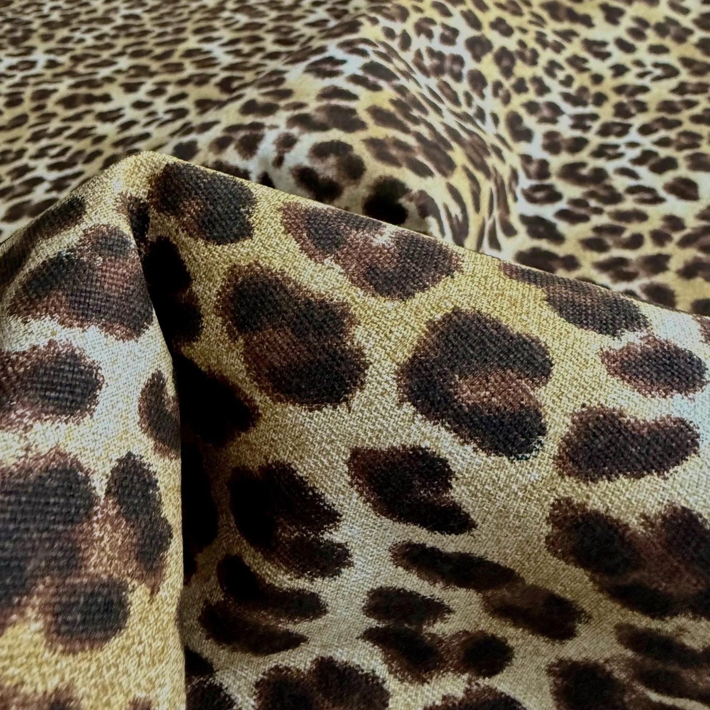 Leopard Skin Print Fabric by the Yard Brown Cotton Home DIY Project Sewing Material for Tote Bag Cheetah Pattern FBY Animal Skin Neutral
