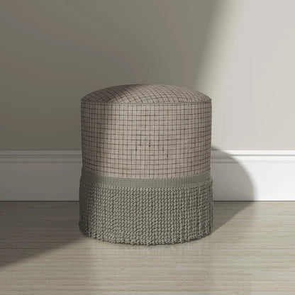 Beige Windowpane Fabric by the Yard Small Scale