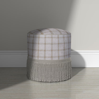 Windowpane Fabric by the Yard Beige