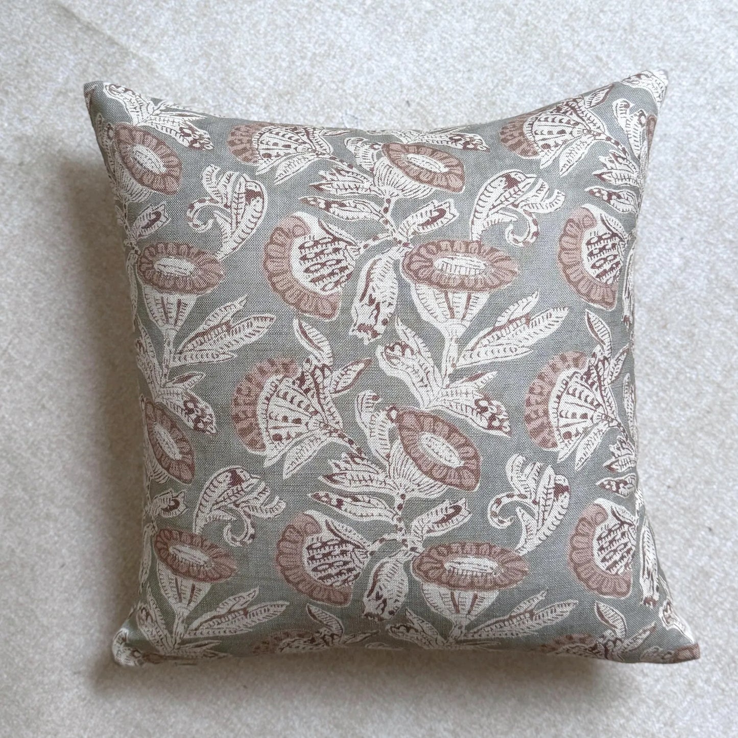 Sage Green Floral Cotton Fabric