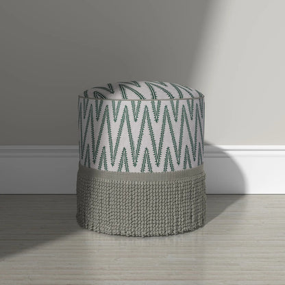Green Stitch Pattern Cotton Fabric