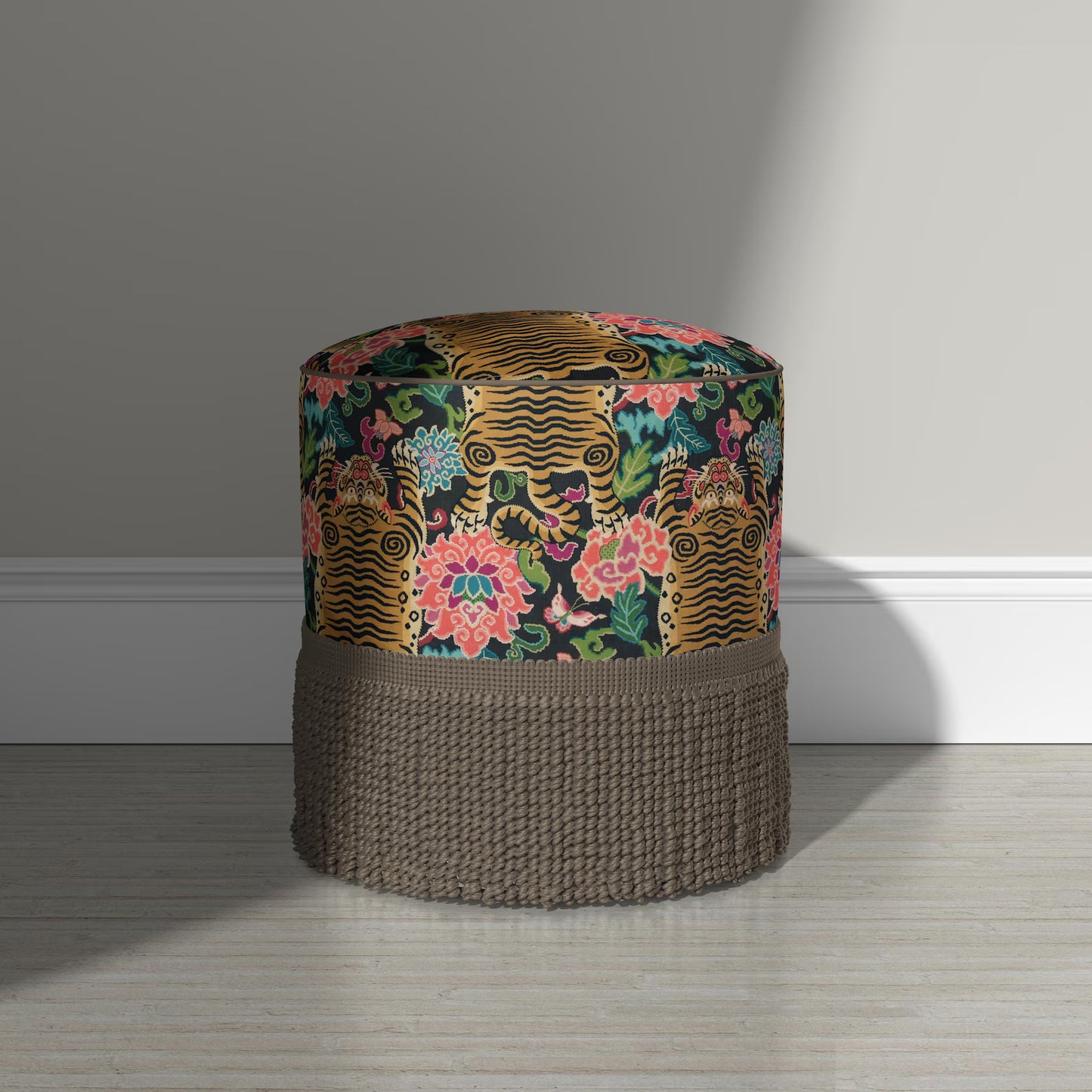 Tiger Print Chinoiserie Fabric