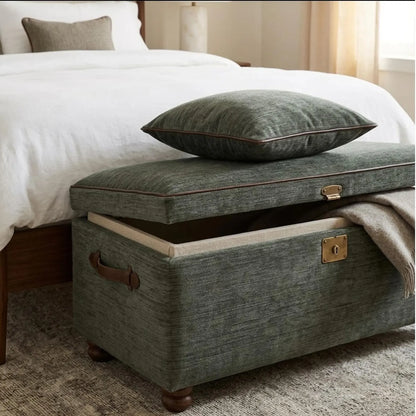 Sage Green Chenille Upholstery Fabric by the Yard- Soft Textured Fabric for Furniture & Drapery