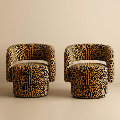 Leopard Print Velvet Upholstery Fabric
