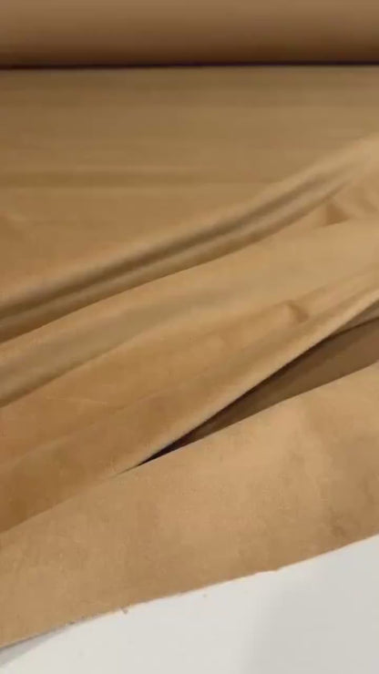 Antique Gold Velvet Fabric Luxury Matte Gold Cotton Velvet for Drapes & Upholstery