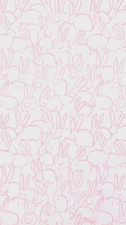 Pastel Bunny Print Cotton Fabric Soft Textile Baby Nursery Quilting Sewing Crafts Kids Room Decor Pillows Handmade Gift Projects