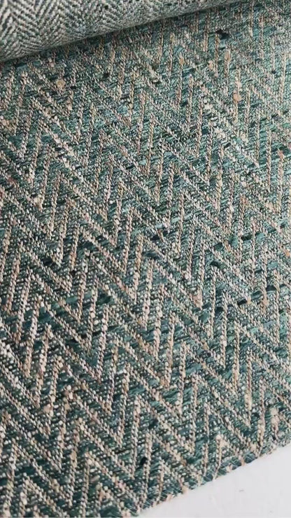 Cream Chevron Upholstery Fabric by the Yard- Textured Neutral Fabric for Home Decor